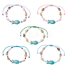 Glass Seed Beaded Braided Bead Bracelets BJEW-MZ00172-2