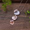 3 Irregular Heart Petal Zinc Alloy Enamel Pendant Necklaces for Women FS-WGE692F-03-1