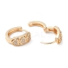 Rack Plating Brass Micro Pave Cubic Zirconia Hoop Earrings LS-EJEW-P238-15KCG-2