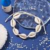 Natural Cowrie Shell Braided Bead Bracelets BJEW-JB10093-2