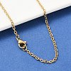 Ion Plating(IP) 304 Stainless Steel Cable Chain Necklaces NJEW-K090-01G-1