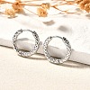 Non-Tarnish 304 Stainless Steel Grooved Hoop Earrings EJEW-M218-01B-P-1