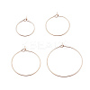 24Pcs 4 Size 316L Surgical Stainless Steel Hoop Earring Findings STAS-ZZ0001-03RG-1