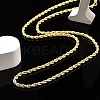 3mm Brass Rope Chain Necklaces for Men Women NJEW-G160-10G-2