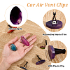 6Pcs 6 Styles Natural Agate Car Air Vent Clips HJEW-OC00061-4