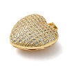 Brass Micro Pave Clear Cubic Zirconia Pendants KK-B094-06G-2