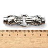 Tibetan Style 304 Stainless Steel Spring Gate Rings FIND-Z046-04AS-04-4