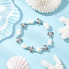 Ocean Theme Natural Shell & Alloy Beaded Stretch Bracelets for Men Women BJEW-JB12387-02-1