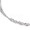 304 Stainless Steel Singapore Chain Bracelet Makings AJEW-JB01321-02-3