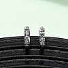 304 Stainless Steel Clear Cubic Zirconia Hoop Earrings EJEW-D331-18A-P-5