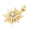 Brass Micro Pave Cubic Zirconia Pendants KK-D357-29G-2