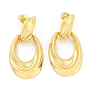 Hollow Teardrop Rack Plating Brass Dangle Stud Earrings EJEW-K263-09G-1