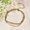 304 Stainless Steel Multi-strand Bracelets BJEW-Q051-02G-B-1