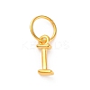 925 Sterling Silver Letter Charms with Jump Rings STER-R008-01G-I-1