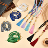 10Pcs 10 Colors Round Glass Imitation Pearl Beaded Decorations AJEW-SC0031-47-5