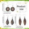 3 Pairs 3 Style Alloy Lotus Flower Dangle Earrings for Women EJEW-AN0004-15-2