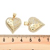 Brass Pave Clear Cubic Zirconia Pendants KK-U009-05G-G-3