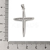 Rack Plating Brass & Clear Cubic Zirconia Pendants KK-S372-24P-3