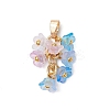 8Pcs Flower Acrylic Charms PALLOY-JF03591-3
