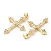 Eco-Friendly Brass Micro Pave Cubic Zirconia Pendants KK-Q775-03G-2