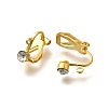 316 Surgical Stainless Steel Rhinestone Clip-on Earring Settings STAS-F311-13G-2