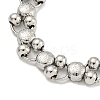 Non-Tarnish 304 Stainless Steel Rectangle & Round Ball Link Chain Necklaces NJEW-S431-03P-2