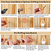 Wooden Beaded Wall-mounted Tissue Roll Holder AJEW-WH0752-254-3