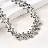 Punk Style 304 Stainless Steel Curn Chain Bracelets for Women BJEW-A044-01P-2