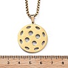 201 Stainless Steel Pickleball Pendant Box Chain Necklaces for Women Men NJEW-H050-01A-G-5