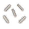 Non-Tarnish 4-Strands 304 Stainless Steel Slide Lock Clasps STAS-H402-35P-01-2