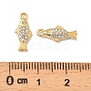 304 Stainless Steel with Crystal Rhinestone Charms STAS-G358-05G-05-3