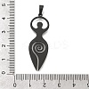 Ion Plating(IP) 304 Stainless Steel Pendants STAS-O005-06B-3