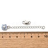 Brass ABS Imitation Pearl Ends with Chain KK-K398-10P-3
