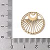 201 Stainless Steel Filigree Pendants STAS-K298-06G-1-3