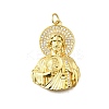 Brass Micro Pave Cubic Zirconia Pendants KK-S523-20G-B-1