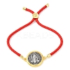 Alloy with Nylon Rope Slider Bracelets LS-BJEW-Z156-02G-01-4