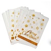 50Pcs Merry Christmas Snowflake Printed Transparent OPP Cellophane Packaging Bags with Die Cut Hole Handles LS-ABAG-C013-02-2
