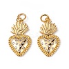 Rack Plating Brass Micro Pave Cubic Zirconia Pendants KK-F848-11G-2