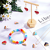 30Pcs 5 Colors Alloy Enamel Pendant ENAM-SC0004-17-4