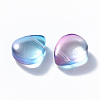 Transparent Spray Painted Glass Beads GLAA-T016-29H-2