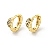 Brass Micro Pave Cubic Zirconia Hoop Earring EJEW-C088-14B-G-1