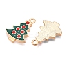 Christmas Theme Alloy Enamel Pendants ENAM-T020-10G-1