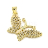 Real 18K Gold Plated Brass Micro Pave Cubic Zirconia Pendants KK-R159-08A-G-2