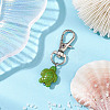 Tortoise Synthetic Turquoise Pendant Decoration HJEW-JM02294-2