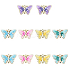 10Pcs 5 Colors Rack Plating Alloy Enamel Pendants ENAM-YW0004-75-1