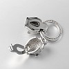 Brass Micro Pave Cubic Zirconia Fold Over Clasps ZIRC-M043-P-02-RS-3