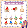 80Pcs 8 Colors Zinc Alloy with Cubic Zirconia Pendants FIND-UN0016-09-3
