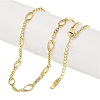 Ion Plating(IP) 304 Stainless Steel Oval Link Chain Necklaces for Women NJEW-K276-04C-G-1