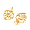 Brass Micro Pave Cubic Zirconia Pendants KK-F927-12D-G-2