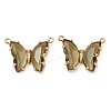 Brass Pave Faceted Glass Connector Charms FIND-Z020-03D-1